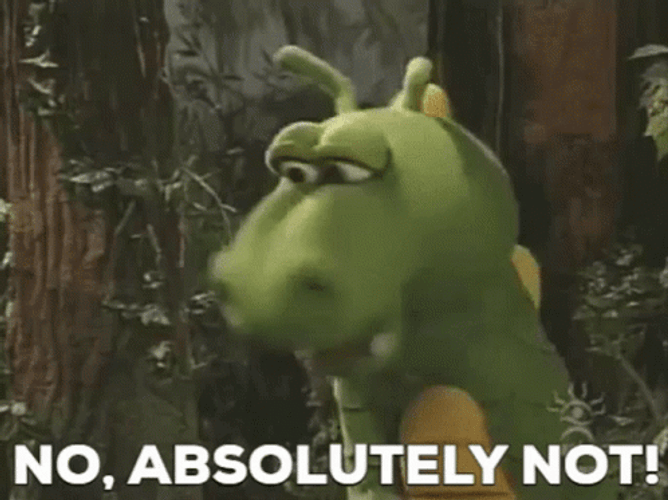 Dudley The Dragon No Absolutely Not GIF