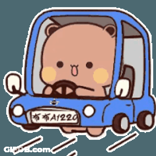 Dudu Car Dudu Running Sticker GIF