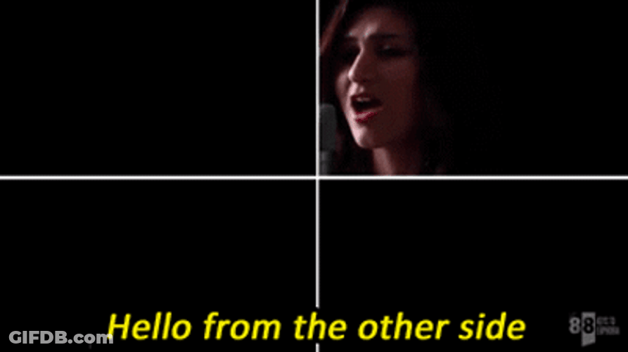 Duet Cover Hello From The Other Side GIF