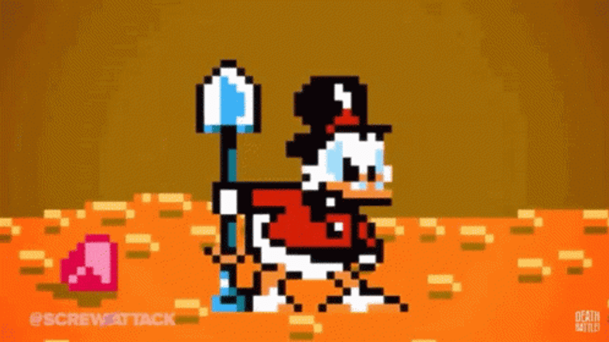 Duffy Duck Smashes Shovel Knight GIF