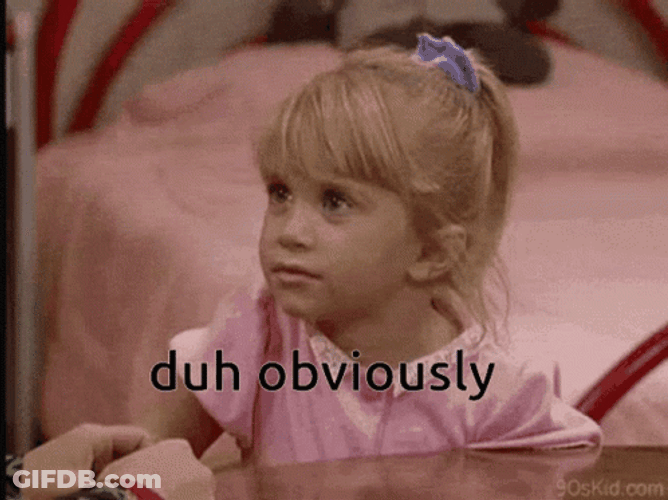 Duh Obviously Michelle Tanner Vintage GIF