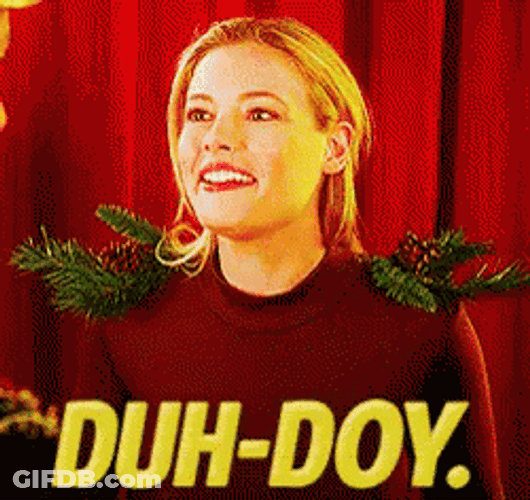 Duh Weird Christmas Lady GIF