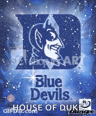 Duke Blue Devils Logo On A Blue Background GIF