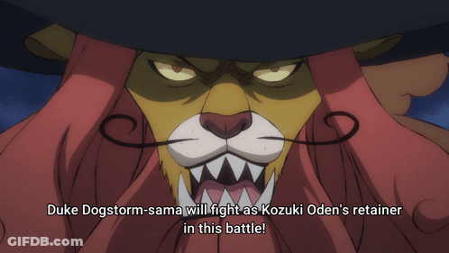 Duke Dogstorm-Sama Fighting As Kozuki Oden's Retainer GIF