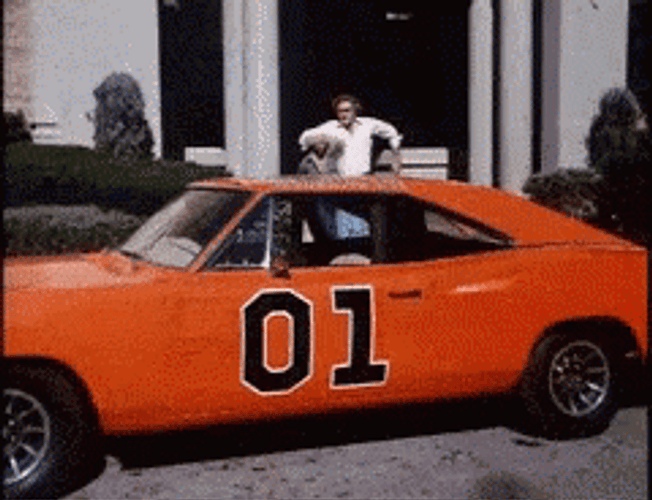Dukes Of Hazzard Riding Car Faster GIF