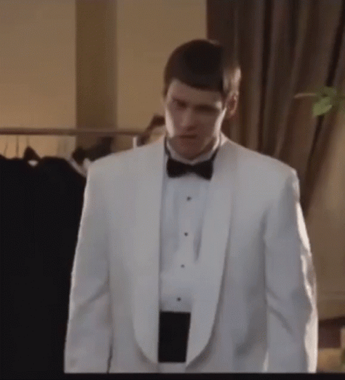 Dumb And Dumber In White Tuxedo GIF
