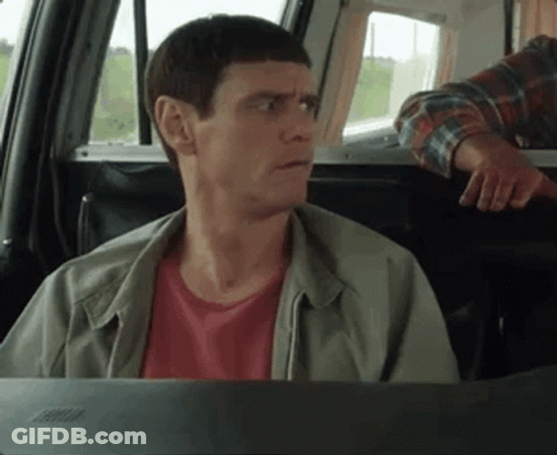Dumb Jim Carrey Inside Car GIF