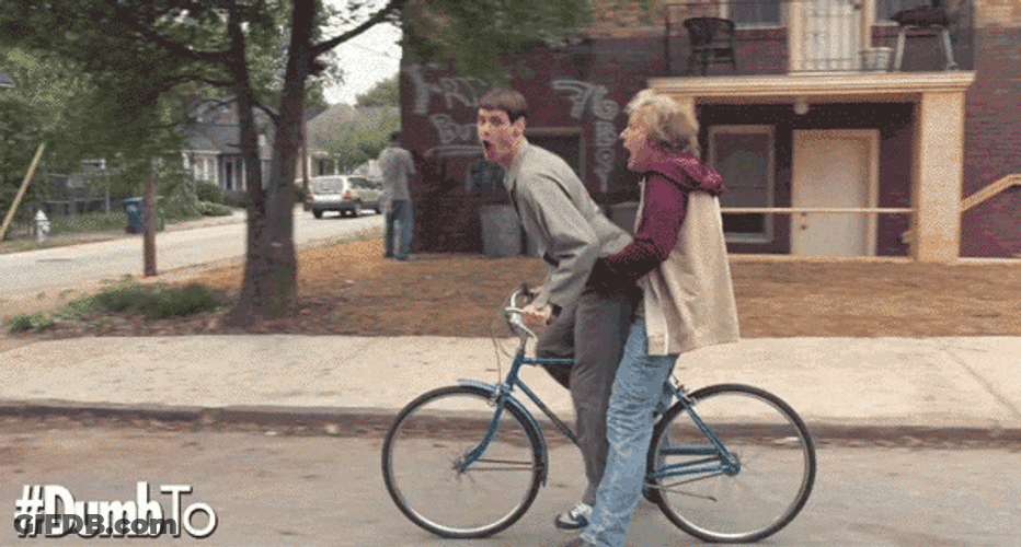 Dumb Scooter Biker Ride And Dumber GIF