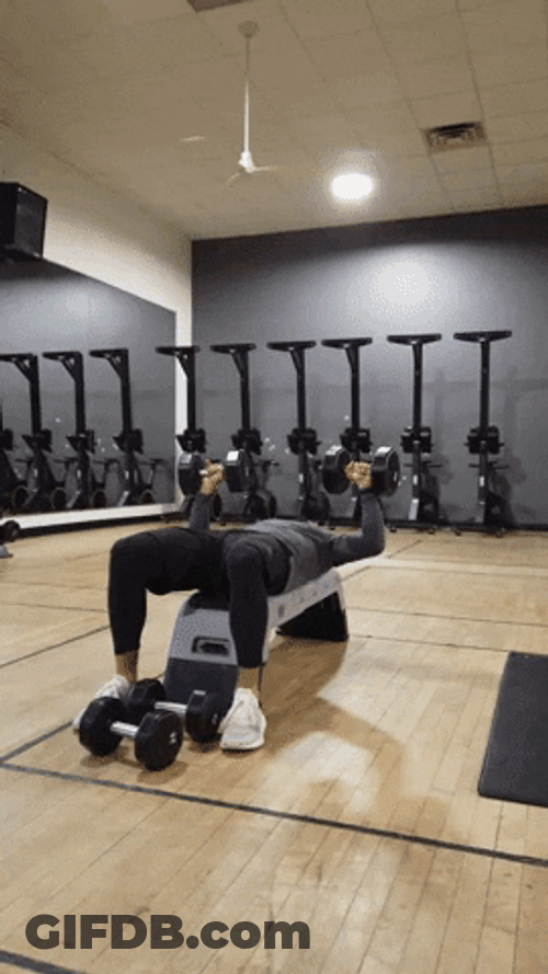 Dumbbell Row Dumbbell Chest Press GIF