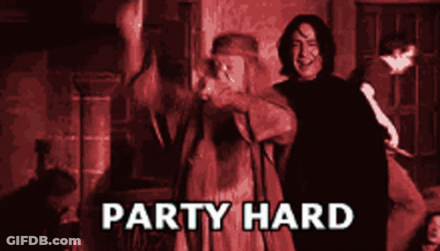 Dumbledore Party Hard GIF