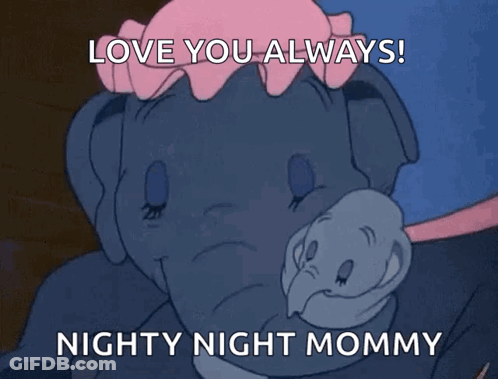 Dumbo Holding Baby Elephant Love You Always GIF