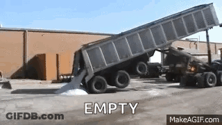 Dump Truck Loaded With Salt Empty Word GIF