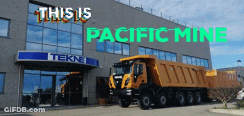 Dump Truck Parked At Tekne Building GIF