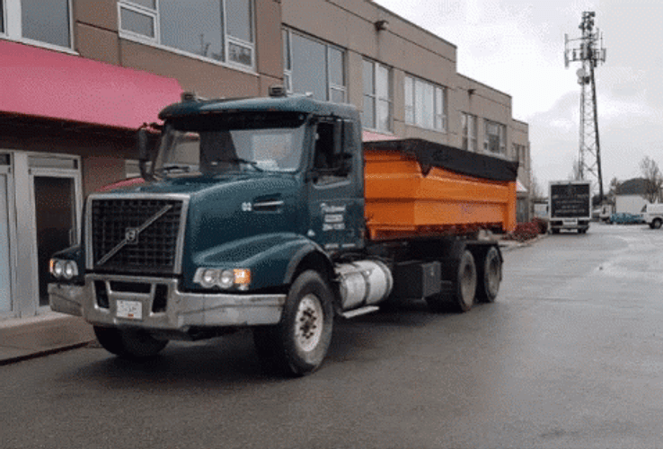 Dump Truck Vancouver Roll Off Dumpster GIF