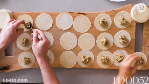 Dumplings With Ratty Choe And Bottom Text GIF