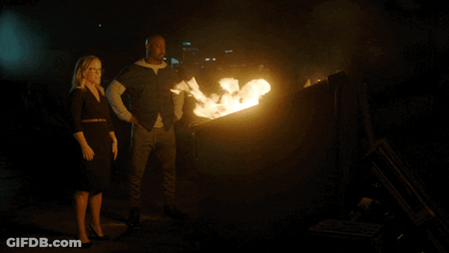 Dumpster Fire At Night GIF