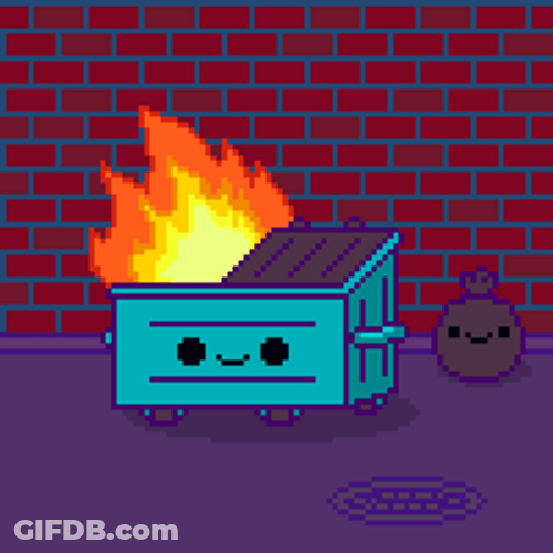 Dumpster Fire Pixel Art GIF