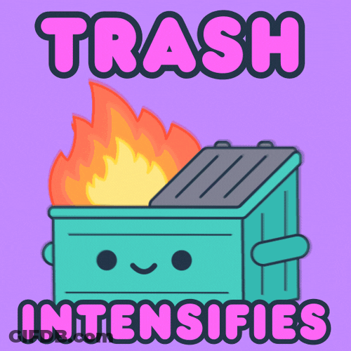 Dumpster Fire Trash Intensifies GIF