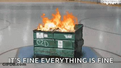 Dumpster On Fire With Its Fine GIF