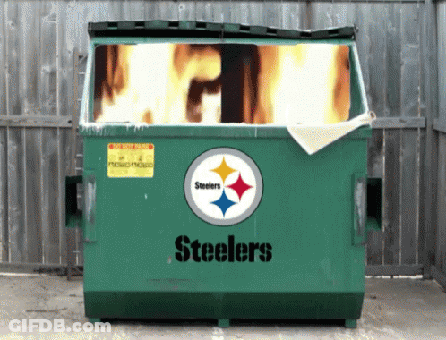 Dumpster With Steelers Logo GIF