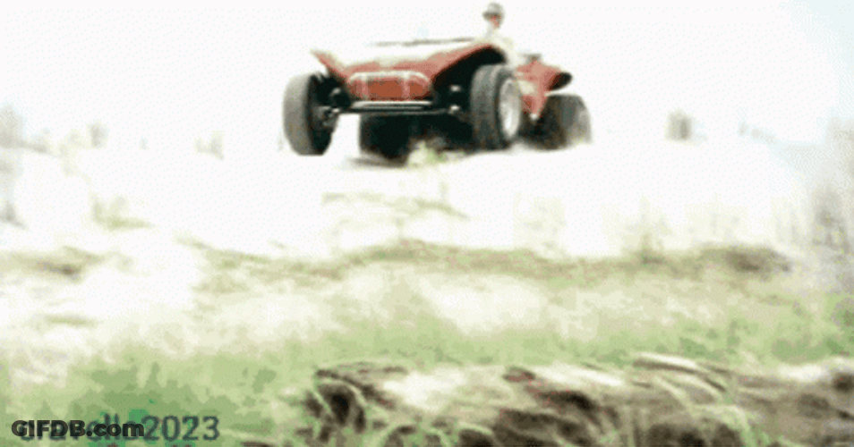 Dune Buggy Ride Along Beach GIF