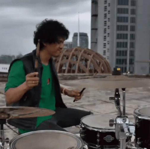 Dunya Rim Shot On The Rooftop GIF