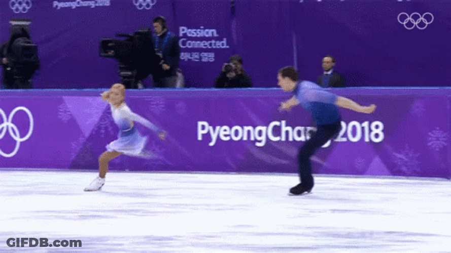 Duo Figure Skater Ice Skating Competition GIF