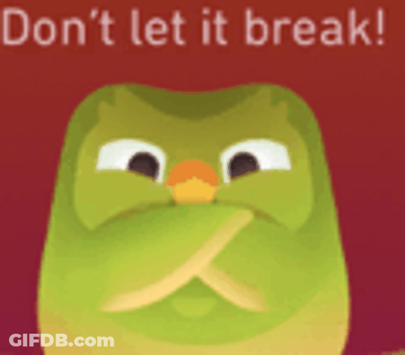 Duolingo Don't Let It Break GIF