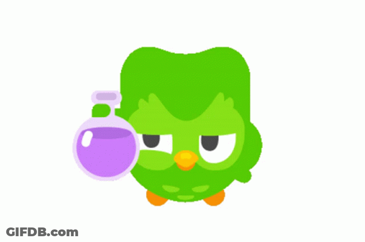 Duolingo Holding Potion GIF