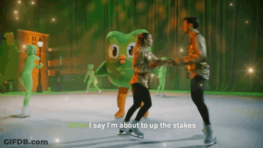 Duolingo On Ice Video GIF
