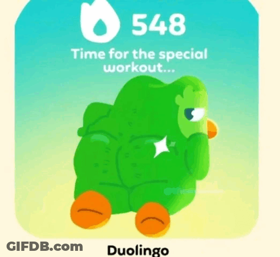 Duolingo Special Workout GIF