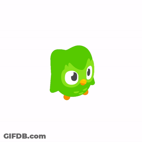 Duolingo Trying Hard Flying GIF