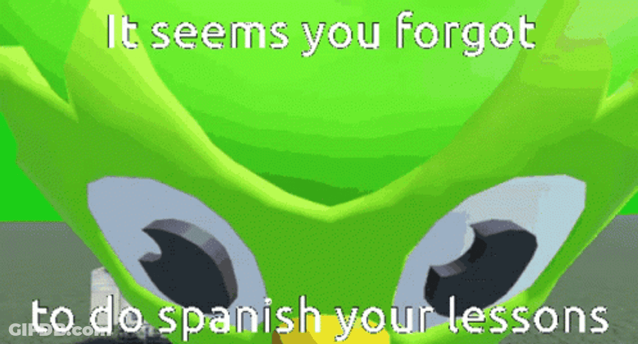 Duolingo You Forgot Spanish Lessons GIF
