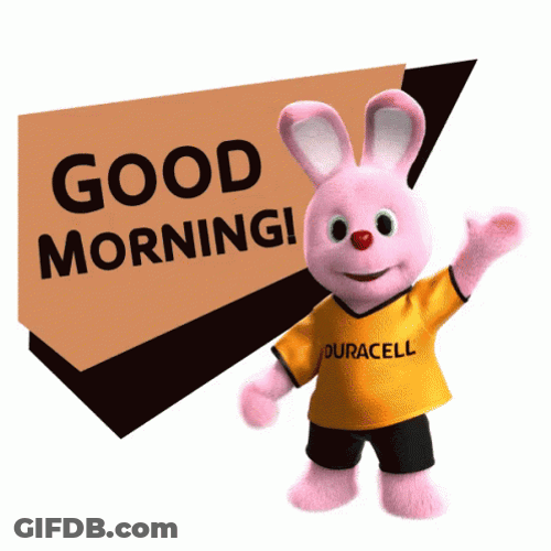 Duracell Energizer Bunny Battery Good Morning GIF