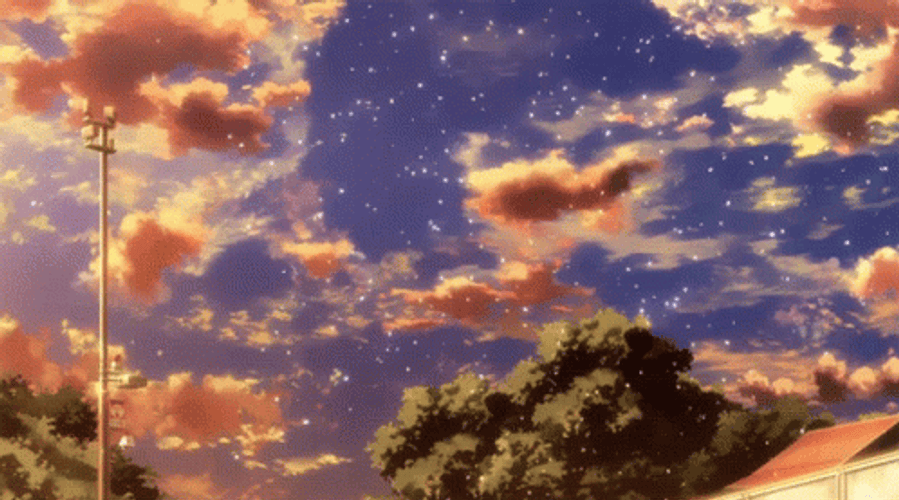 Dusk Time Of The Day Anime Scenery GIF