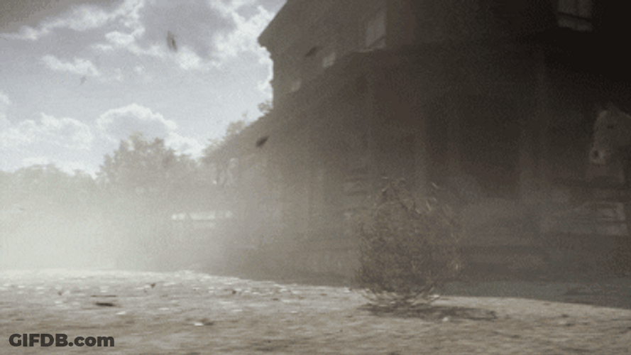 Dust Storm Rolling Tumble Weeds GIF