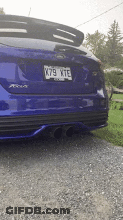 Dusty Black Ford Fart GIF