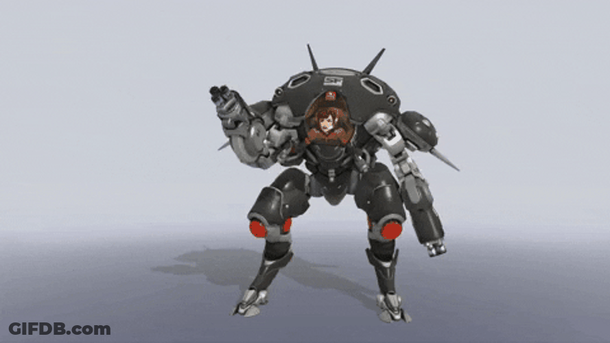 Dva Black Costume Dancing Doing Footwork GIF