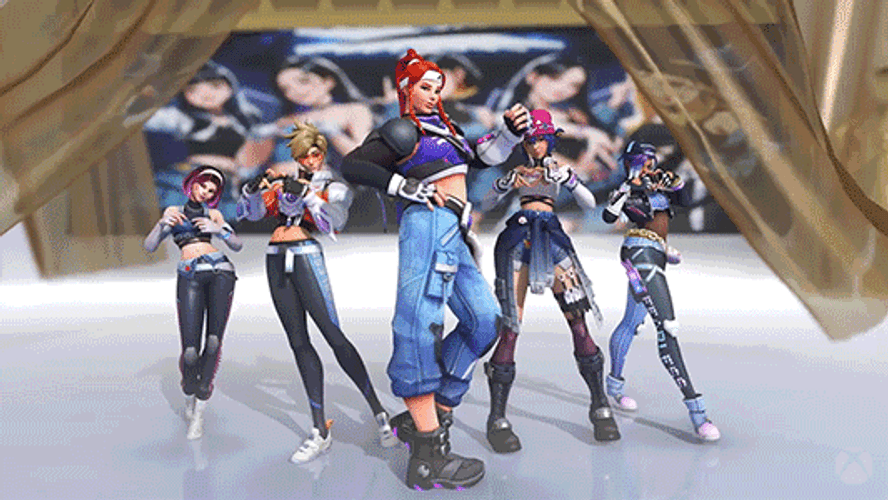 Dva Group Form Heart Pose GIF