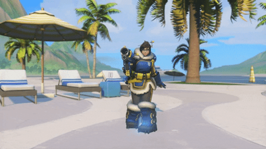 Dva Mei Make Snow Standing Beach GIF
