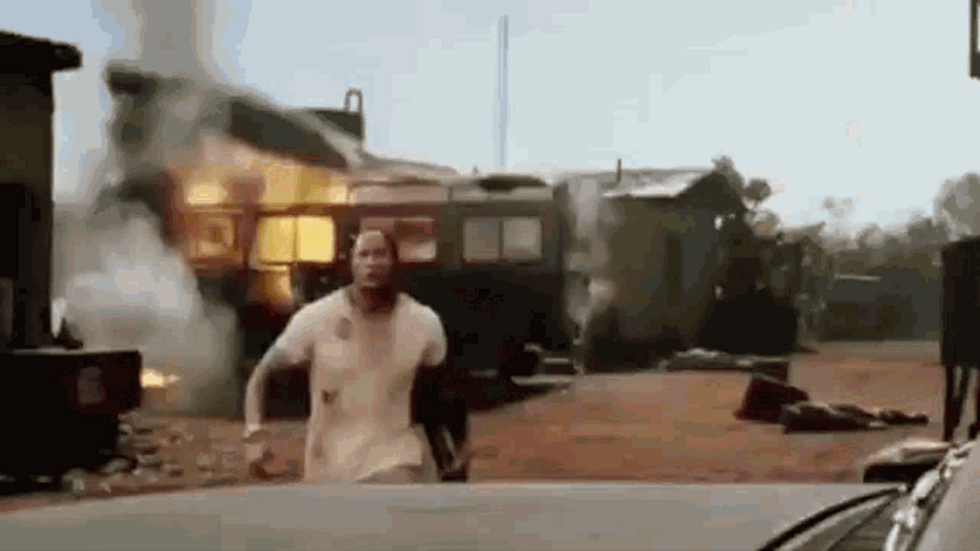 Dwayne Johnson Explosion GIF