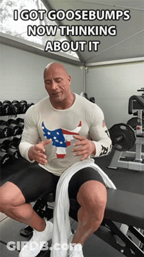 Dwayne Johnson Got Goosebumps GIF