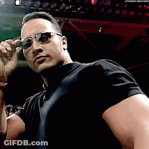 Dwayne Johnson Iconic Rock Eyebrow GIF