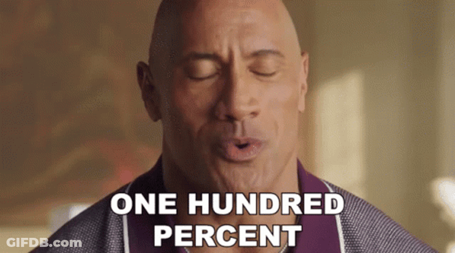 Dwayne Johnson Is 100 Percent Sure GIF