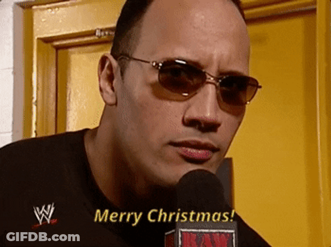 Dwayne Johnson Merry Christmas Eve GIF