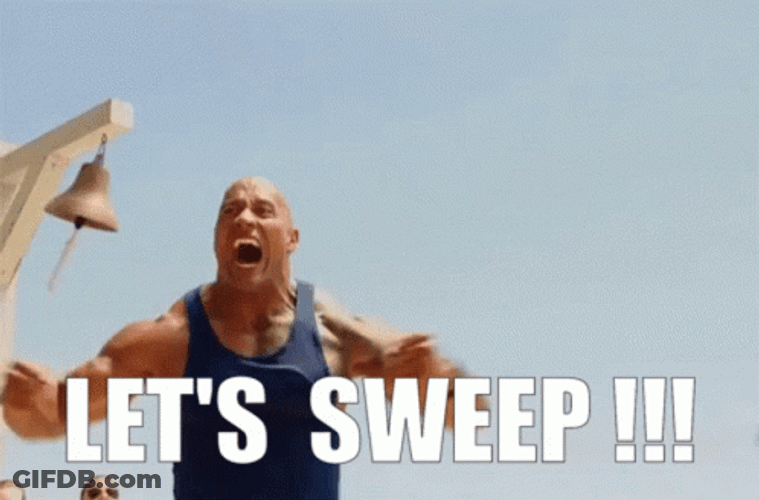 Dwayne Johnson Shouts Let's Sweep GIF