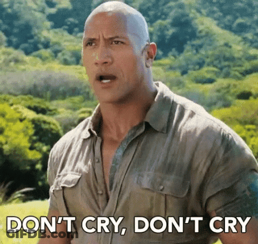 Dwayne Johnson Telling Himself Trying Not To Cry GIF
