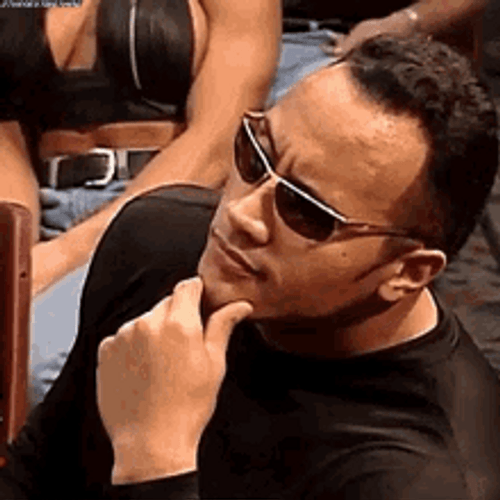 Dwayne Johnson Thinking GIF