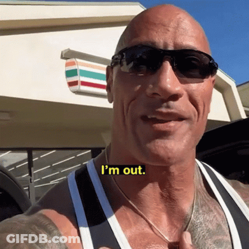 Dwayne Rock Eyebrow I'm Out GIF