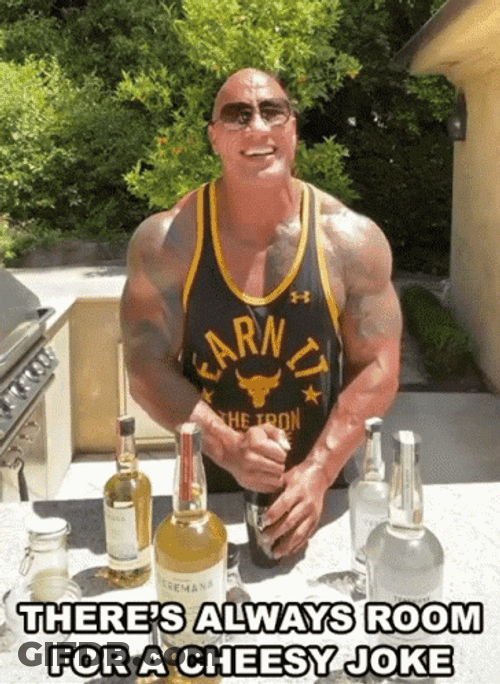 Dwayne The Rock Cheesy Dad Joke GIF